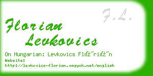 florian levkovics business card